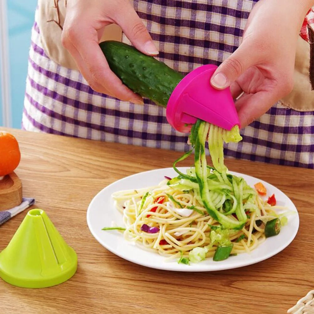 Kitchen Accessories Conical Spiral Shredder Rust-proof Anticorrosive Rotary Shredder Plastic Vegetable Slicer Potato