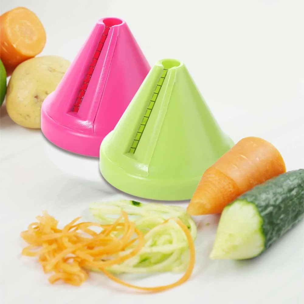 Kitchen Accessories Conical Spiral Shredder Rust-proof Anticorrosive Rotary Shredder Plastic Vegetable Slicer Potato